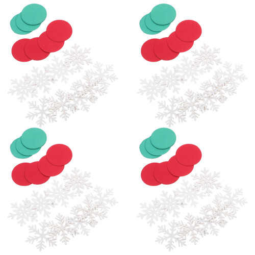 4 Sets Christmas Snowflake Confetti For Holiday Table Decor