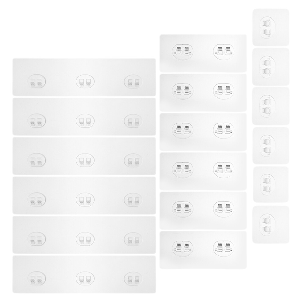 54 Pcs Support Shelf Brackets Adhesive Wardrobe Pegs Hooks 034170874819