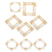 24 Pcs Vintage Resin Mini Picture Frames Antique Gold For Home Office