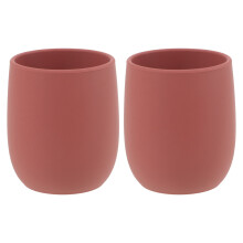 2Pcs Silicone Baby Open Cups Chocolate Toddler Training Cups for Home