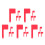20 Pcs Acrylic Rotatable Red Flag For Mailbox Outdoor Mount 6