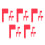 20 Pcs Acrylic Rotatable Red Flag For Mailbox Outdoor Mount 5