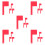 20 Pcs Acrylic Rotatable Red Flag For Mailbox Outdoor Mount 9