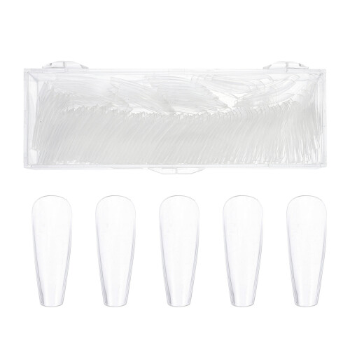 400 Pcs Transparent Detachable False Nail Tips
