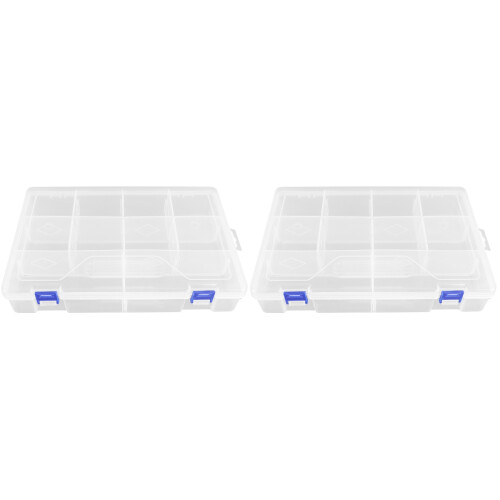 2 Count Transparent Storage Case Clear Collapsible Hardware 1