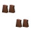 4 Pcs Block Holder Wood Grain Plastic Storage Rack 7