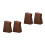 4 Pcs Block Holder Wood Grain Plastic Storage Rack 9