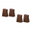 4 Pcs Block Holder Wood Grain Plastic Storage Rack 5