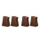 4 Pcs Block Holder Wood Grain Plastic Storage Rack 4