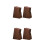 4 Pcs Block Holder Wood Grain Plastic Storage Rack 3