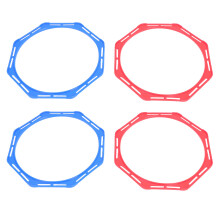 12 Pcs Octagon Agility Rings - Plastic Speed Circles For Youth Drills