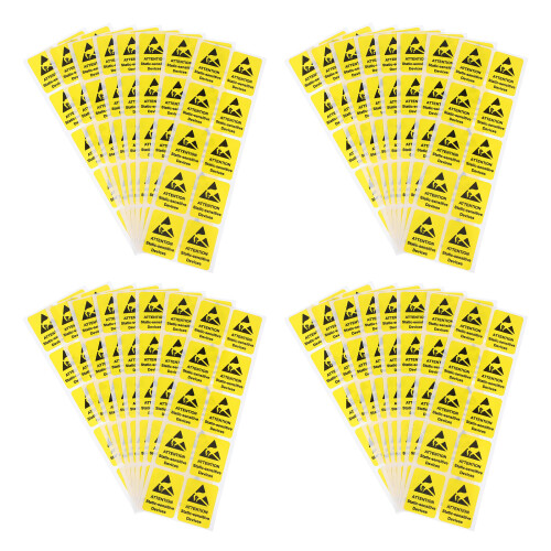 160 Pcs Static Warning Labels Device Caution Stickers