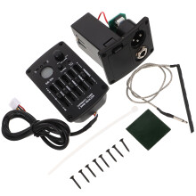 5Pcs Acoustic Guitar Pickup With 5-Band Preamp And Tuner For Folk