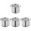 4Stk Schalen Für Kleinkinder, Deckel , Silber 4