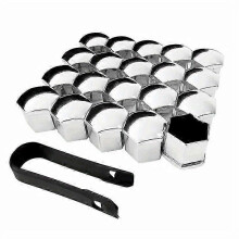 (19mm, Plating Silver) 20 Pieces Of Car Wheel Nut Protective Cover Nut Anti-rust Car Wheel Hub Nut Car Tire Nut Exterior Decoration n
