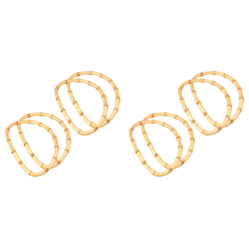 8 Pcs Thickened Solid Bamboo D Shape Bag Handles Diy Accessories 1
