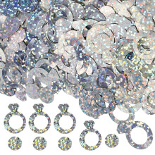 5Pcs 3 Bags Wedding Ring Confetti Glitter Paper Diamond Table Scatter