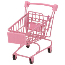3 Pcs Mini Shopping Cart Trolley Desktop Storage Basket Photo Props S