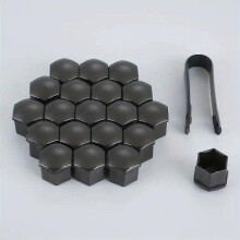(19mm, Black) 20 Pieces Of Car Wheel Nut Protective Cover Nut Anti-rust Car Wheel Hub Nut Car Tire Nut Exterior Decoration n
