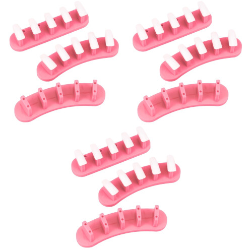 9 Pcs Nail Training Rack With 10 Tips For Women (Pink) 2