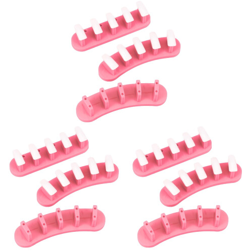 9 Pcs Nail Training Rack With 10 Tips For Women (Pink) 1