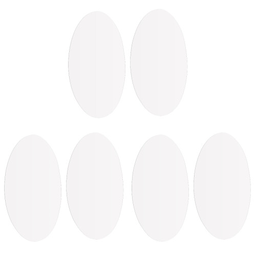 3 Pack Self-Adhesive Mirror Wall Stickers Oval Shaped Mirrors Bedroom 1