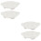 4 Pcs Snail Dish Binaural White Fishplate Ceramics 6