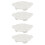 4 Pcs Snail Dish Binaural White Fishplate Ceramics 5