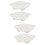 4 Pcs Snail Dish Binaural White Fishplate Ceramics 7