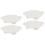 4 Pcs Snail Dish Binaural White Fishplate Ceramics 4