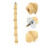 5Pcs Parrot Perch Bird Cage Bamboo Standing Chewing Stick Toy 5