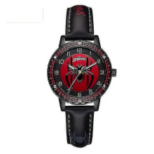 (Black) Spiderman Watches Luminous Quartz Wrist Watch Analogue Kids Boys Girls Children Superhero Party Gifts JJM