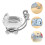 2 Count Baby Crystal Birthday Guest Gift Shower Strollers 10
