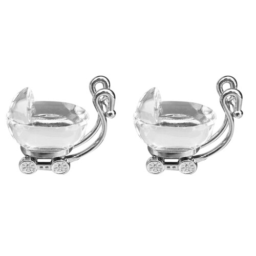 2 Count Baby Crystal Birthday Guest Gift Shower Strollers 1