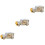 3 Pcs Classic Car Shape Alarm Clock For Home Office Dorm Silver 5