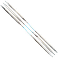 skacel by addi Breinaalden met dubbele punt 8 inch (20 cm) Flexiflips Basic dubbele punt vergulde messing breinaaldenpaar met nylon koord 2,75 mm