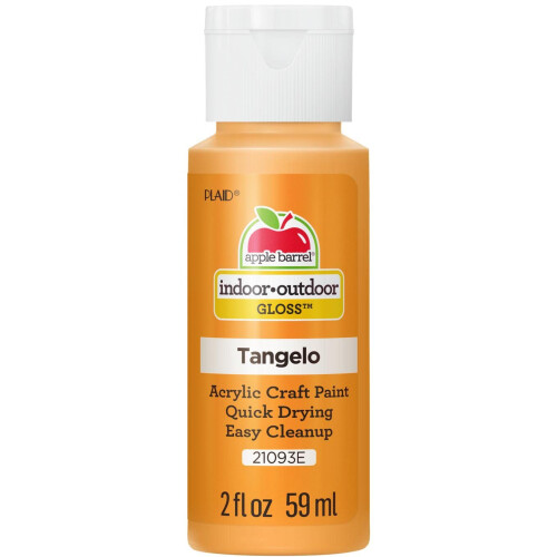 Apple Barrel Χρώμα ΓΛΥΚΟΥ ΑΚΡΥΛΙΚΟΥ, 2 oz, Tangelo 2 Fl Oz