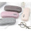 3pack Hard Shell Eyeglasses Case Protector Linen Fabrics Large Glasses Case Concise 3