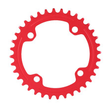 Mountainbike Stahl-Kettenblatt 36Z BCD104 Rot/Schwarz Leichtgewicht Ersatz
