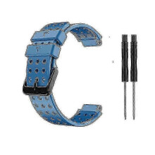 (blue) Strap For Garmin Approach S20 Monochrome Watchband For Garmin Approach S20 Silicone Replacement Fashion Wristband For Garmin Jp