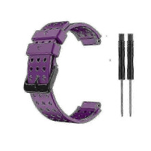 (Purple) Strap For Garmin Approach S20 Monochrome Watchband For Garmin Approach S20 Silicone Replacement Fashion Wristband For Garmin Jp