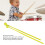 Kids Training Percussion Drumsticks 2PCS Plastic Ball Head Yellow 4