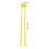 Kids Training Percussion Drumsticks 2PCS Plastic Ball Head Yellow 2