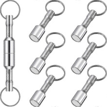 6 Pieces Metal Magnet Keychain Magnetic Keychain Pocket Keyring Magnet Holder with Split Ring