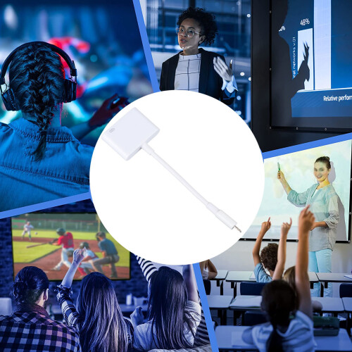 iOS to HD Multimedia Interface Adapter White, 14x5cm