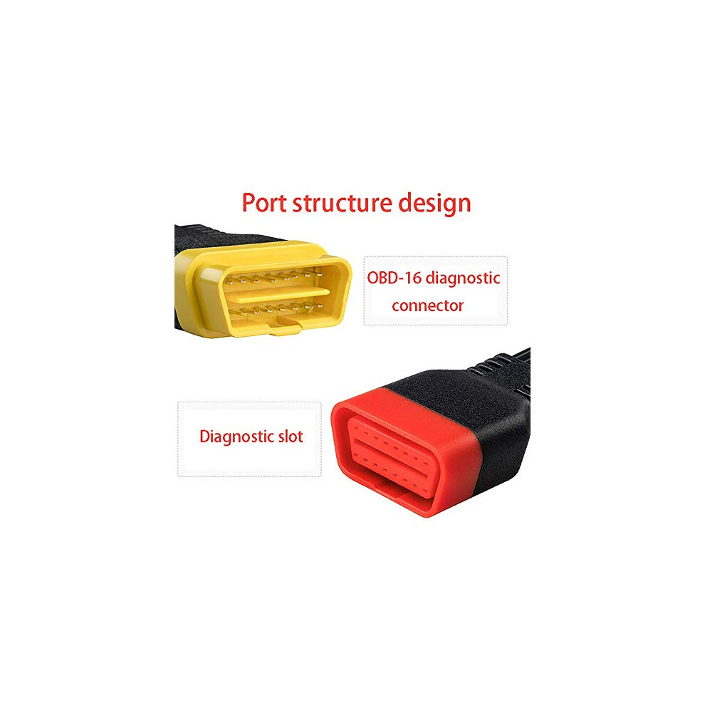 Obd Obd2 Extension Cable Connector For Launch X431 V, Easydiag 3.0, Mdiag, Golo, Main 16Pin Male To Female, 36Cm 9354506128517
