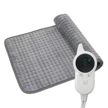 (40cm*76cm,UK)Gray Heated Blanket, Mattress Warmer with Intelligent Controller Adjustable Temperature, Heating Pad, for Back Neck Shoulders Abdomen