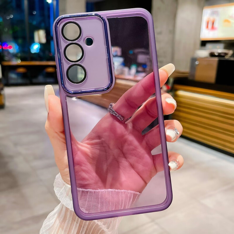 For Oppo A78 5G Case Crystal Clear Shockproof Anti Yellowing Slim Bumper With Camera Lens Protector Purple 9393856159116
