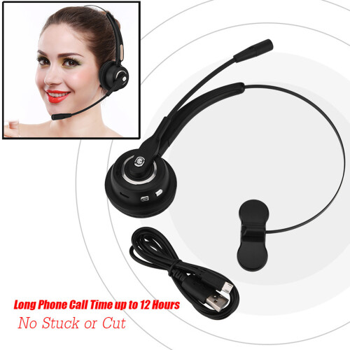 Bluetooth Call Center Headset 12H Noise Cancelling, Comfortable Fit 2