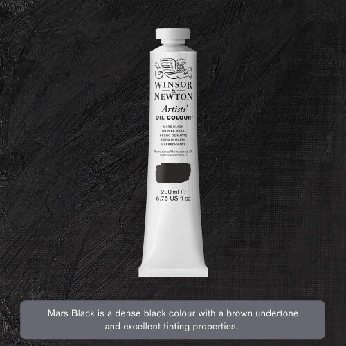 Winsor & Newton Χρώμα Λαδιού Καλλιτεχνών, 200ml (6.75 oz) Σωλήνας, Μαύρο Άρη 1